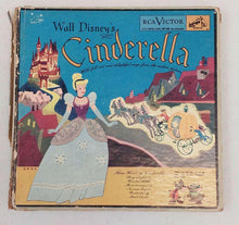 Load image into Gallery viewer, Walt Disney’s Cinderella RCA Victor Storybook Records Yellow Vinyls
