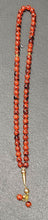 Load image into Gallery viewer, Beautiful Tasbih Prayer Beads - Hessonite &amp; 14 Kt - 21&quot; Plus Tassel
