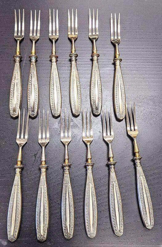 12 x 830 Silver Handled Cocktail Forks