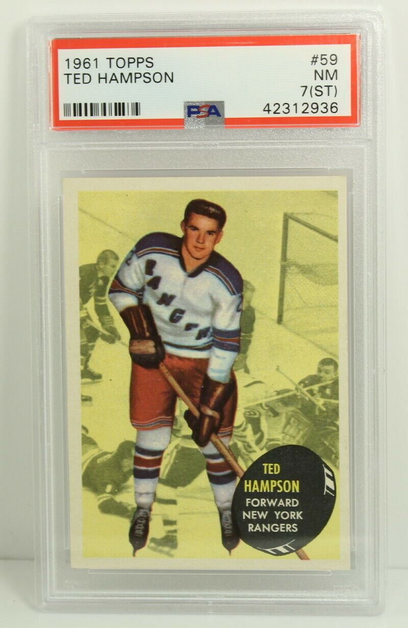 1961 Topps Ted Hampson #59 PSA Graded 7 (ST) Card - NM