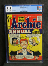 Load image into Gallery viewer, CGC Graded 5.5 WHITE Pages Archie Annual #8 35 Cent Canadian Variant
