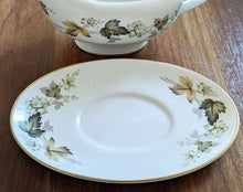 Load image into Gallery viewer, Royal Doulton Translucent China - Larchmont Pattern - Gravy Boat &amp; Saucer
