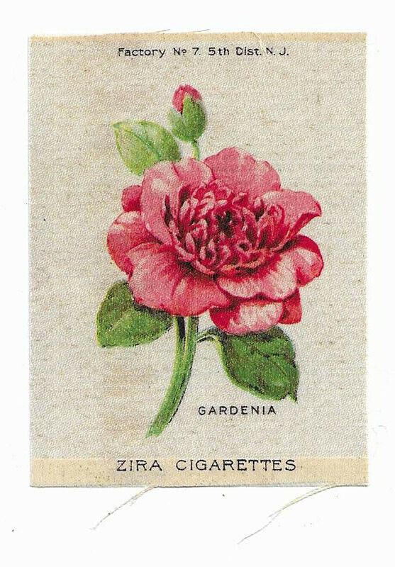Vintage Cigarette / Tobacco Silk - Zira Cigarettes - Gardenia - Flowers