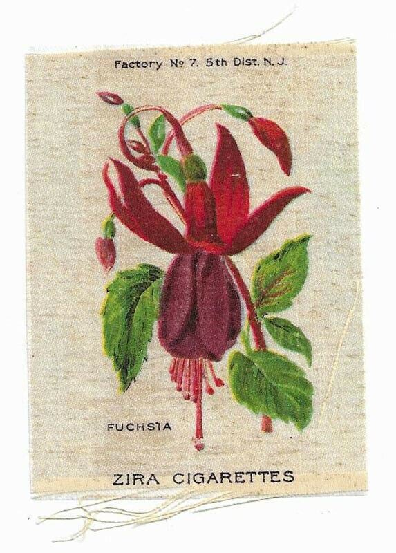 Vintage Cigarette / Tobacco Silk - Zira Cigarettes - Fuschia - Flowers