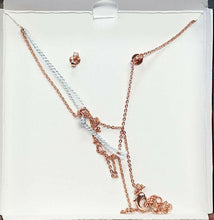 Load image into Gallery viewer, Beautiful Rose Tone Crystals by SWAROVSKI Necklace &amp; Stud Earring Set
