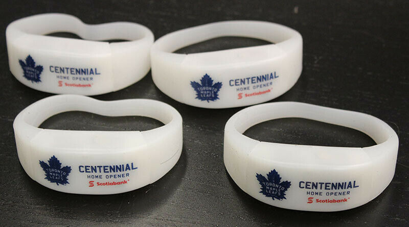 Set of 4 Toronto Maple Leafs Centennial Home Opener Wristbands