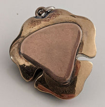 Load image into Gallery viewer, Vintage 18 Kt Split Pearl &amp; Enamel Free Form Leaf Pendant
