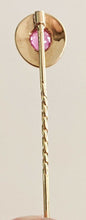 Load image into Gallery viewer, Vintage 18Kt Yellow Gold Pink Sapphire &amp; Pearl Scarf Pin
