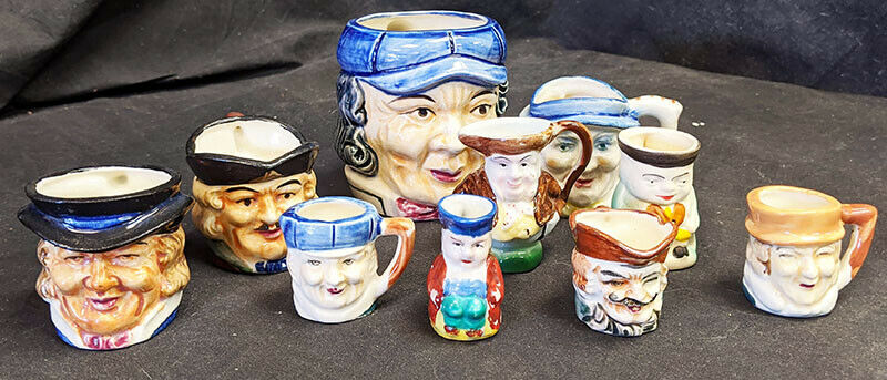 9 Assorted Vintage Mugs / Creamers - Occupied Japan Etc.