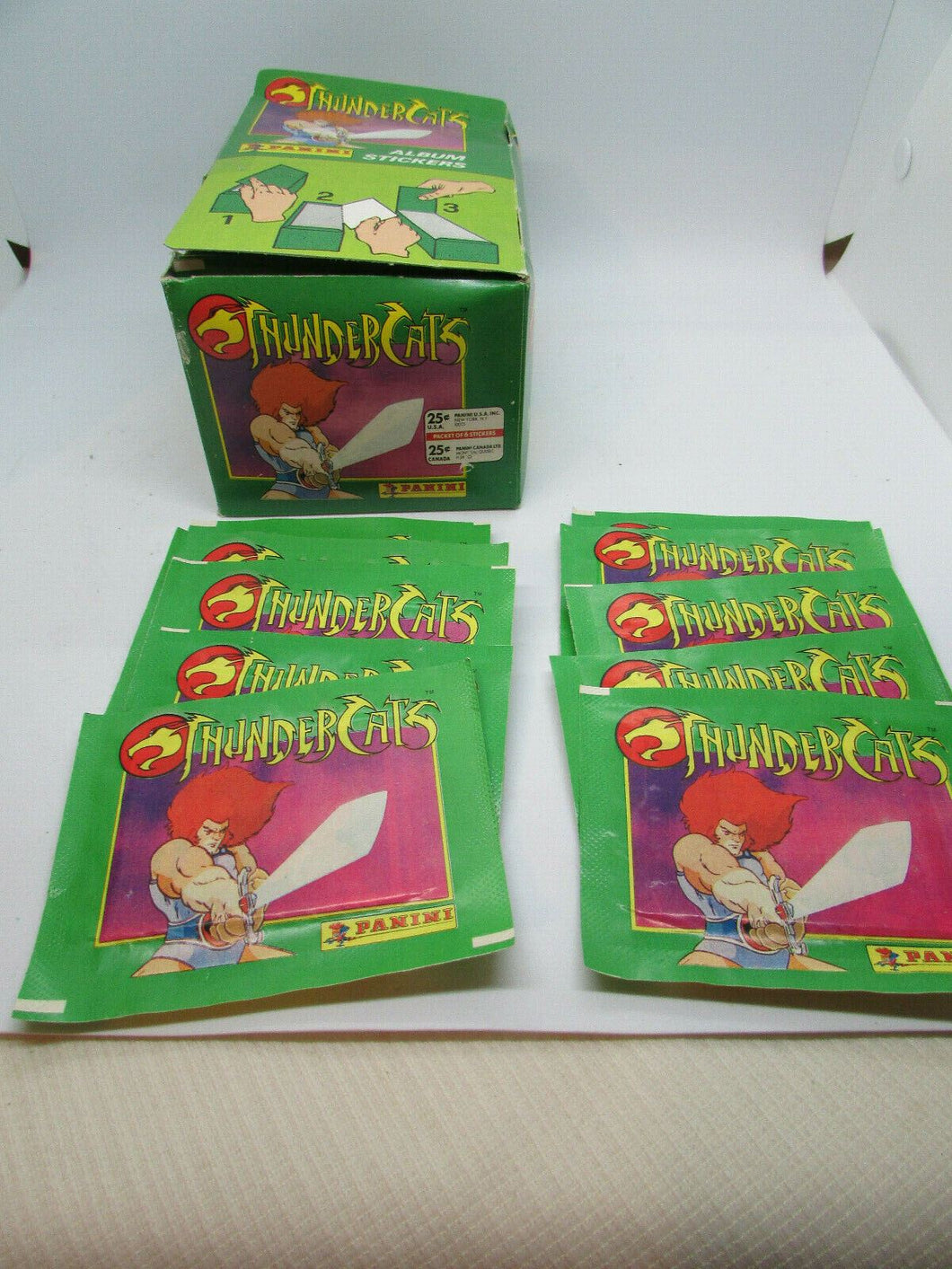 PANINI THUNDERCATS STICKERS 10 UNOPENED PACKS WITH ORIGINAL BOX 1986