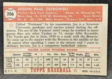 Load image into Gallery viewer, 1952 TOPPS Baseball Card - #206 - Joe Ostrowski - VG
