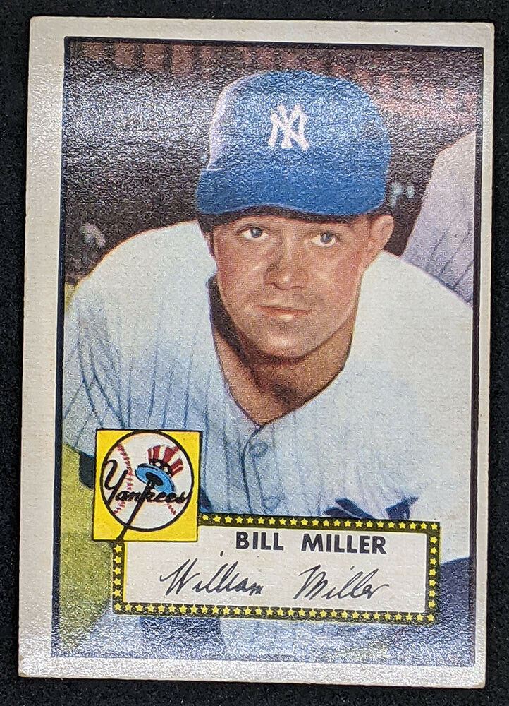 1952 TOPPS Baseball Card - #403 - William Paul Miller - VG - VG+