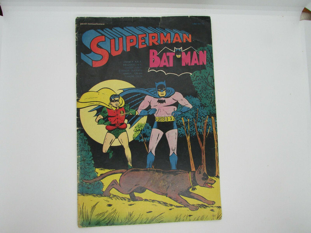 SUPERMAN BATMAN  NO.15 FRENCH COMIC INTERPRESSE  1968