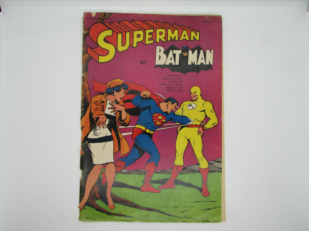 SUPERMAN BATMAN  NO.9 FRENCH COMIC INTERPRESSE  1968