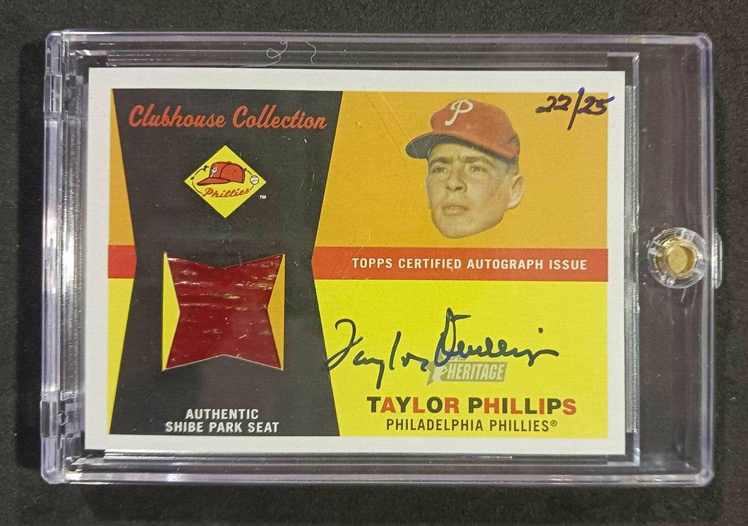 2009 Topps Heritage CH #CCAR-TP Taylor Phillips 22/25 Signed Blue Ink
