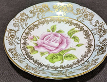 Load image into Gallery viewer, STANLEY Fine Bone China Cup &amp; Saucer - Blue &amp; Gold With Roses In Bowl
