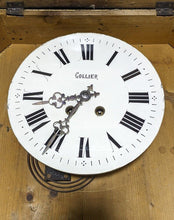 Load image into Gallery viewer, Antique French Style &quot;Bullseye&quot; Wall Clock by Collier - Wood Frame - As Is
