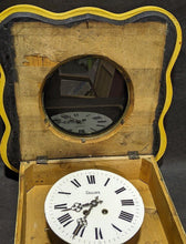Load image into Gallery viewer, Antique French Style &quot;Bullseye&quot; Wall Clock by Collier - Wood Frame - As Is
