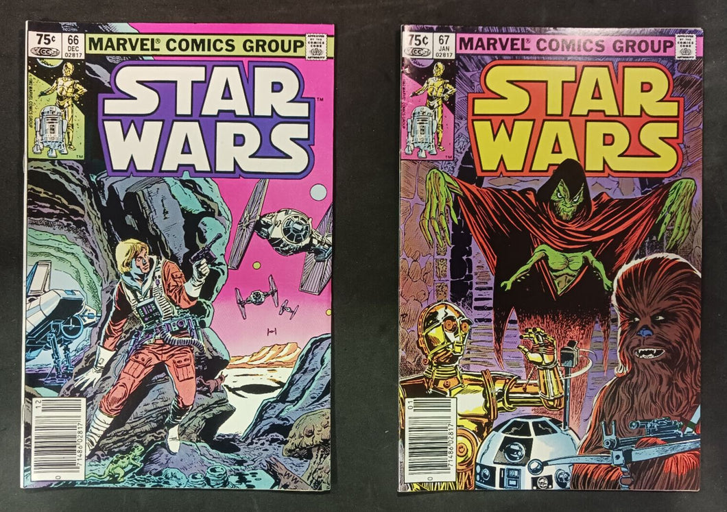 Marvel Comics Star Wars Issues #66 and 67 Canadian Newsstand Rare Price Variant