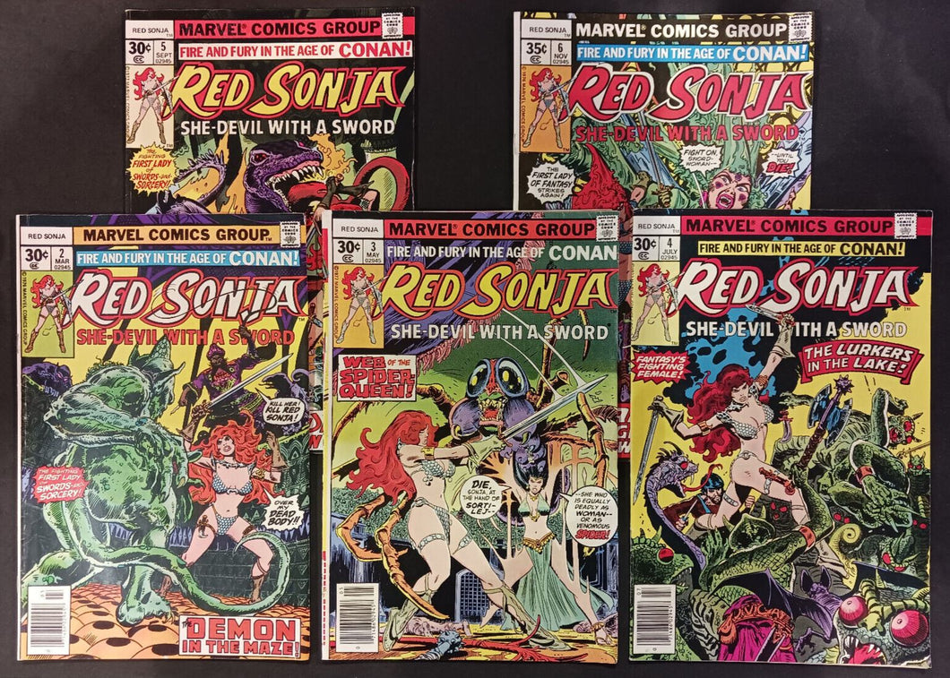 1976 Marvel Comics Red Sonja Lot of 16 comics US Newsstand