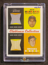 Load image into Gallery viewer, 2009 Topps Heritage CH Dual Relics CCDR-MR 44/60 Nick Markakis, Brooks Robinson
