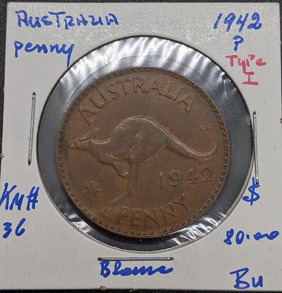 1942 Australia One Penny Coin