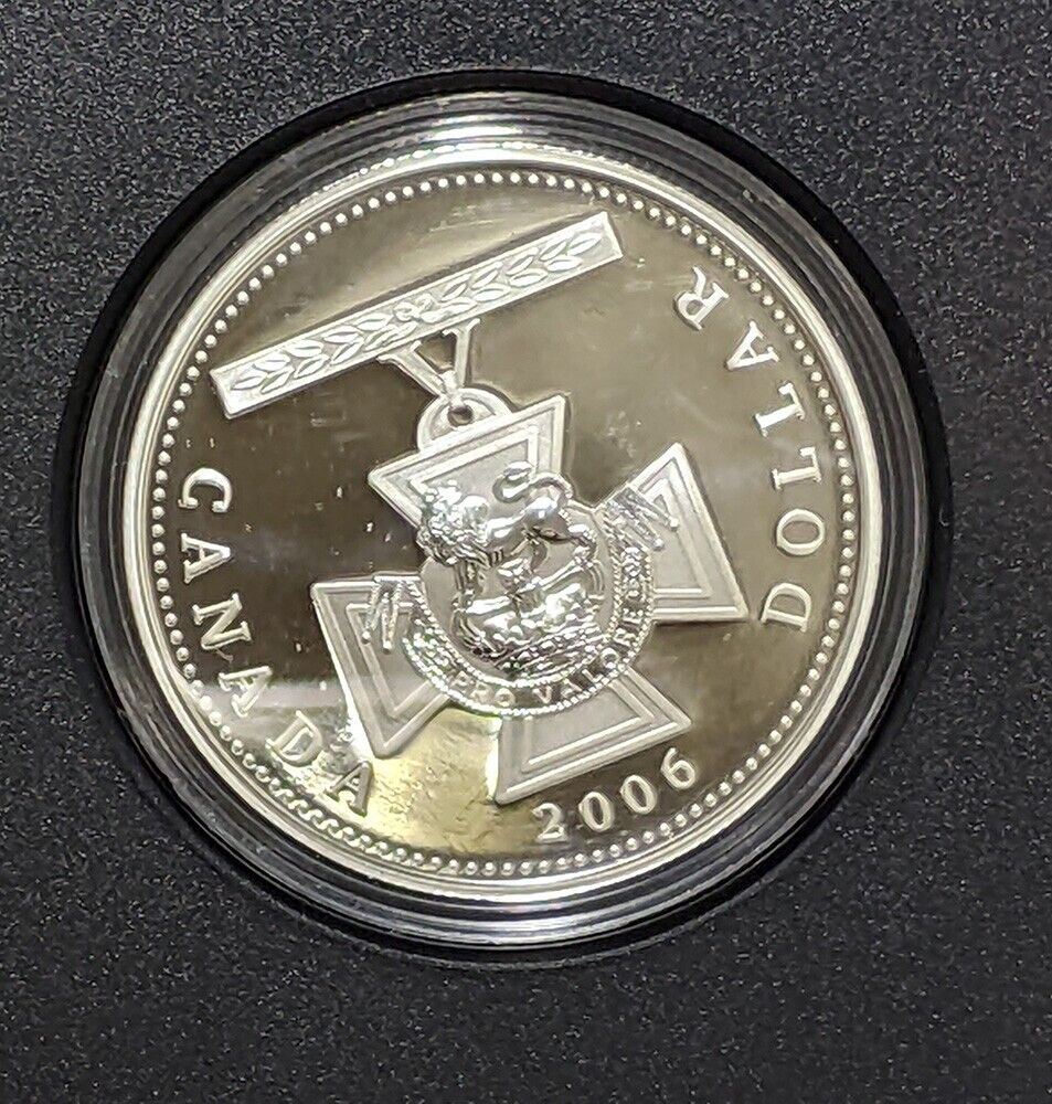 2006 Canada Fine Silver Proof Dollar BY RCM - 150th Ann. of the Victoria Cross