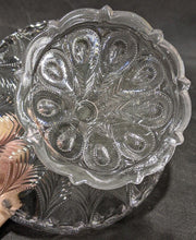 Load image into Gallery viewer, Vintage EAPG Pressed Glass Pedestal Compote / Candy Dish - Peacock Feather

