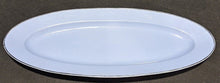 Load image into Gallery viewer, Blue With Platinum Rim Oval Fish Serving Platter by Johann Haviland
