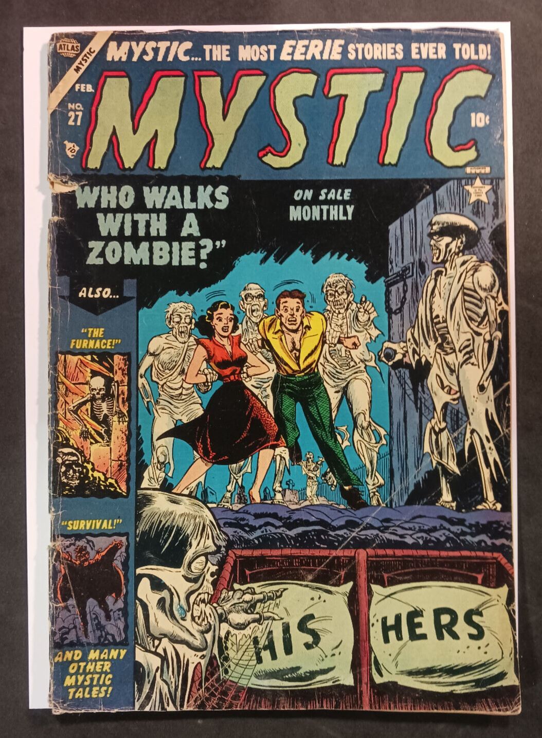 1954 Atlas Mystic Who Walks With A Zombie? Feb No. 27 G+ 2.5