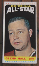Load image into Gallery viewer, 1964 Topps Glenn Hall All Star #110 Hockey Card, Tall Boy, EX, Last Card
