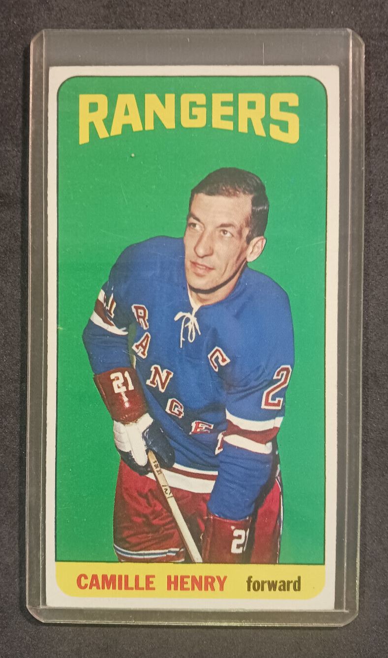 1964 Topps Camille Henry #14 Hockey Card Tall Boy Ex +