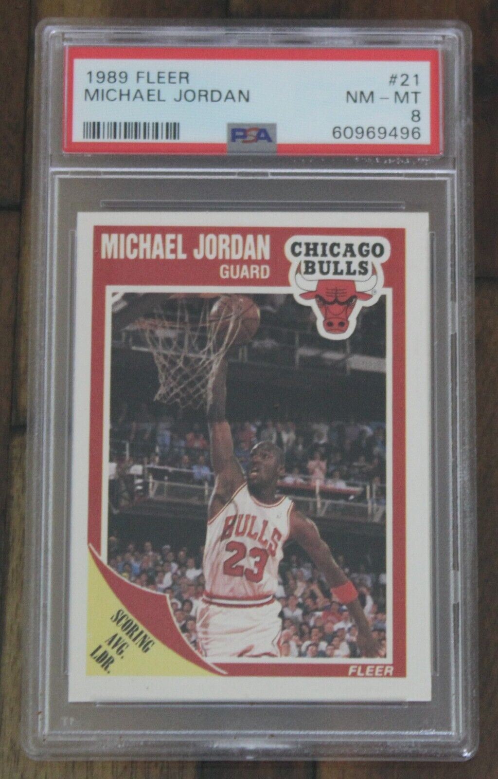 1989 Fleer Michael Jordan #21 PSA NM-MT 8 Basketball Card