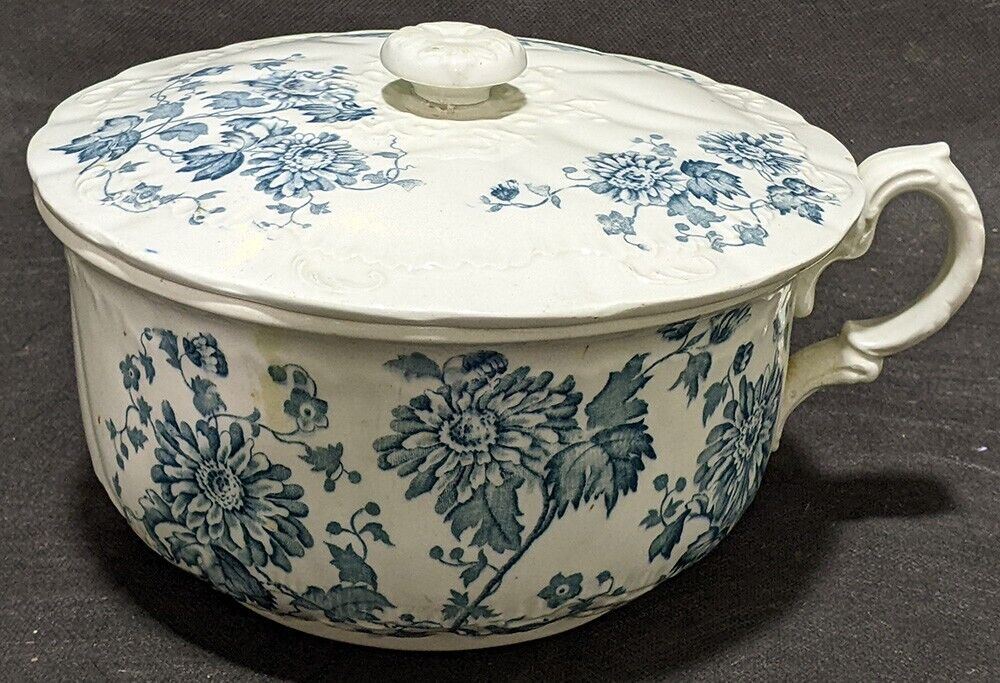 Vintage Covered Chamber Pot - 