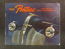 Load image into Gallery viewer, 1940 Pontiac for Pride and Performance Brochure
