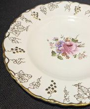 Load image into Gallery viewer, Royal Crown Derby Fine Bone China -- Vine Pattern with Posies -- Bread Plate
