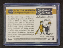 Load image into Gallery viewer, 2009 Topps Heritage CH Relics #CCAR-CK Clayton Kershaw 05/25 Blue Ink
