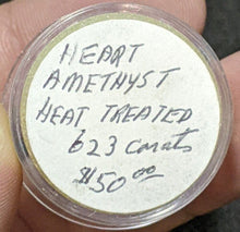 Load image into Gallery viewer, Loose Heart Shaped Heated Amethyst Gemstone - Looks Like Garnet - 6.23 carats
