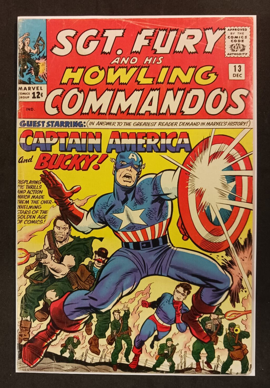 1964 Marvel COmics Sgt. Fury, 1st Appearance of Captain America