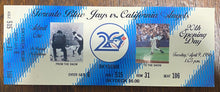 Load image into Gallery viewer, 1996 BlueJays VS Cali Angels 20th Opening Day Ticket
