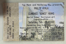 Load image into Gallery viewer, 2002 Ayala VS Bones Adams Program and Ticket
