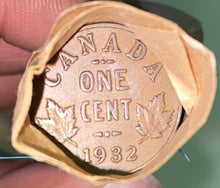 Load image into Gallery viewer, 1932 Roll of Pennies 50coins of pennies Canadian Lot 2
