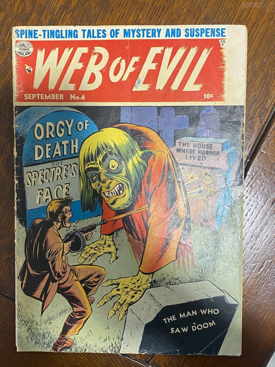 1953 Quality Publications Web of Evil Issue 6
