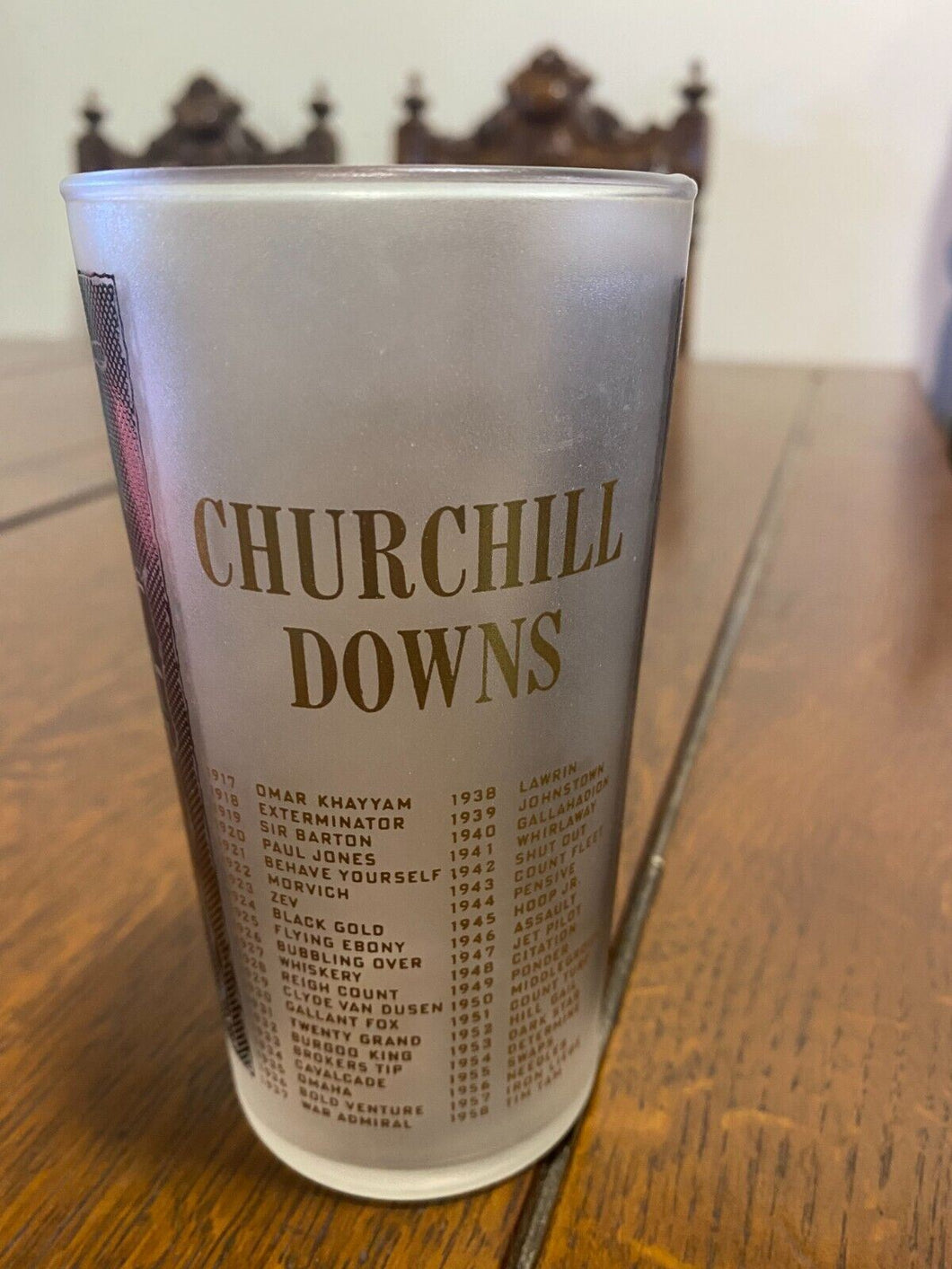 1959 Kentucky Derby Churchill Downs Glass Souvenir
