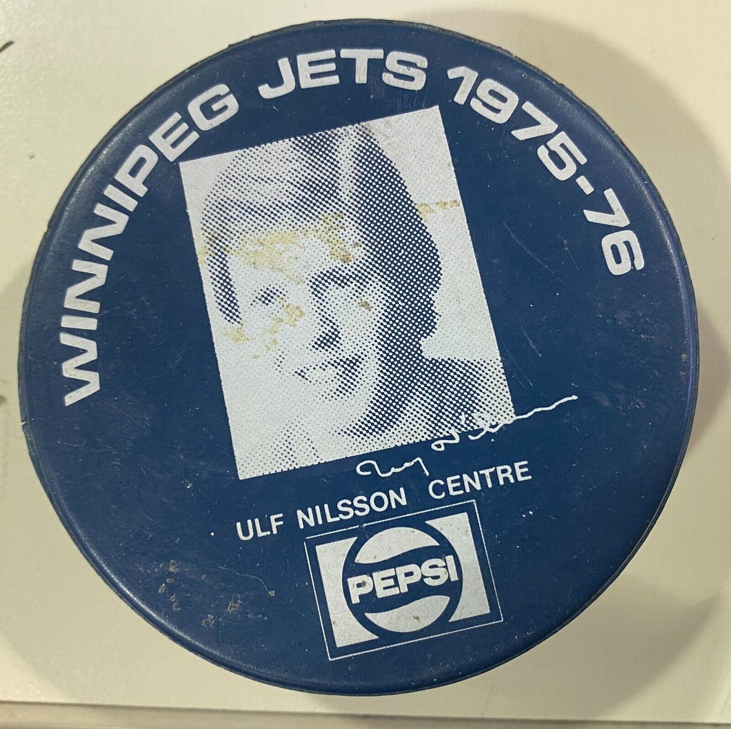 1975-76 Pepsi Biltrite Winnipeg Jets Puck Ulf Nilsson Centre