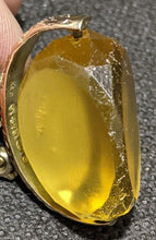 Load image into Gallery viewer, 9 Kt Yellow Gold Topped, Amber Colour Stone, Spinnable Watch Fob
