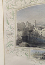 Load image into Gallery viewer, Framed Colored Drawing of Pool of Hezekiah - Jerusalem
