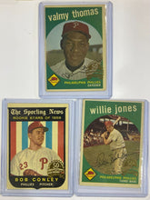 Load image into Gallery viewer, 2008 Topps Heritage 50th Anniversary 1959 Buybacks Philadelphia Phillies Lot (3)
