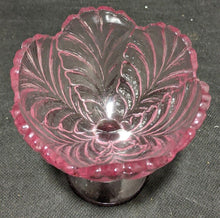 Load image into Gallery viewer, 4 x Pink Coloured Pressed Glass Pedestal Sherbet Cups
