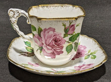 Load image into Gallery viewer, ROYAL STAFFORD Bone China Tea Cup &amp; Saucer -- Square Cup - Berkeley Rose
